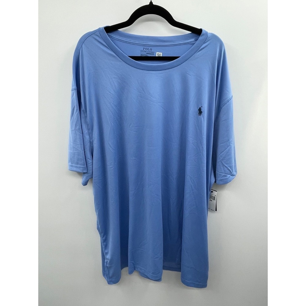 Polo Ralph Lauren T-shirt Mens 4XB Blue Crew Neck Performance Active Classic NWT